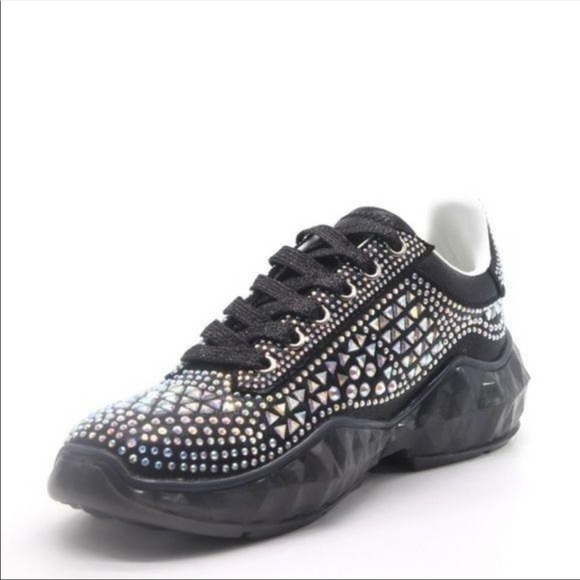 ⭐️Embellished Bling Sneakers in Black⭐️ - Picture 5 of 6